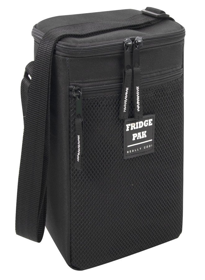Fridge Pak 6 Can Cooler Bags Insulated Soft Cooler Lunch Bag for Men, Waterproof Leak Proof Cooler Bags Insulated (Solid Black) - Image 1